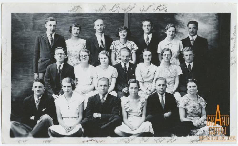 Photographic print, grade XII / 12, 1933 - 1934, high school graduating class