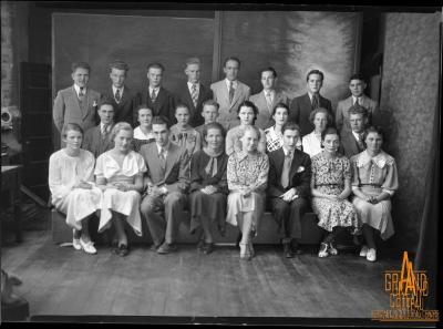 Photographic negative, grade XII / 12, 1935 / 1936, high school graduation