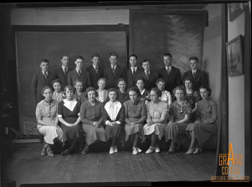 Photographic negative, Grade XII / 12, 1936 / 1937, high school graduation