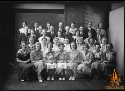 Photographic negative, Grade XII / 12, 1934 / 1935, high school graduates