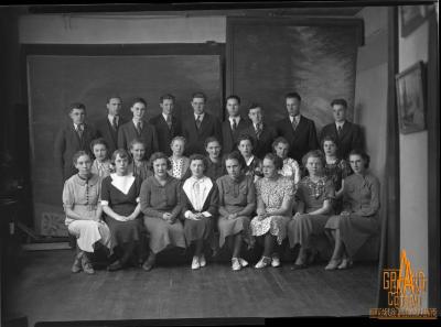 Photographic negative, Grade XII / 12, 1936 / 1937, high school graduation