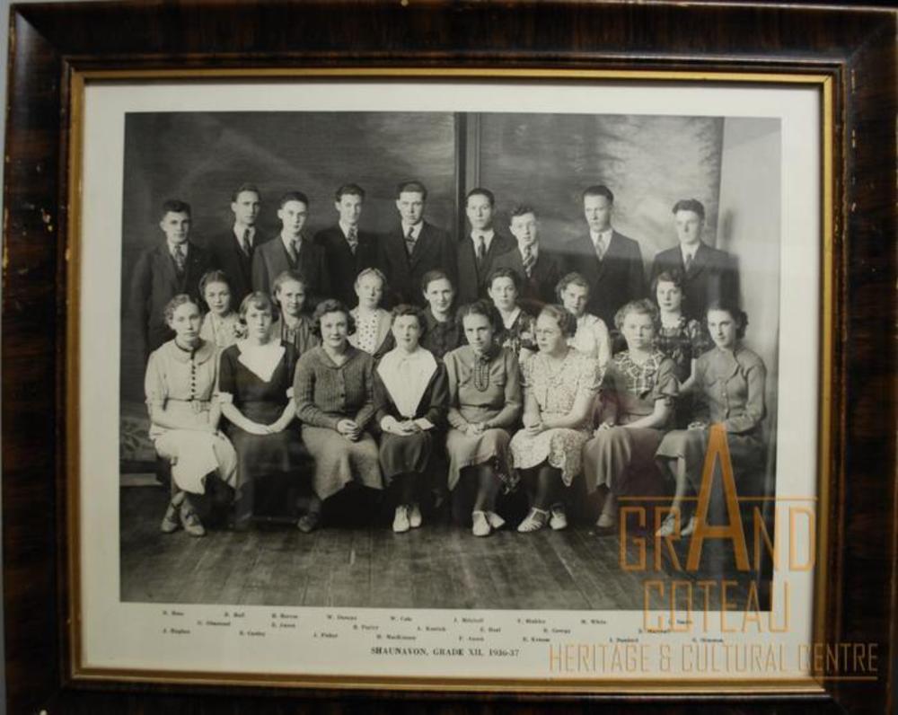 Photographic Print, grade XII / 12, 1936 / 1937, High School graduation