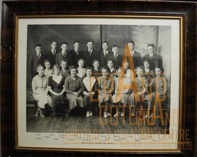 Photographic Print, grade XII / 12, 1936 / 1937, High School graduation