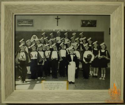 Photographic print, Christ the King School rhythm band, 1959