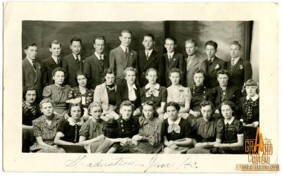 Photograph print, grade XII / 12, 1939 / 1940, high school graduates