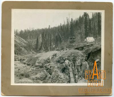 Photographic Print, Yukon prospectors No 103 and 104 Below on Spruse [sic] Creek