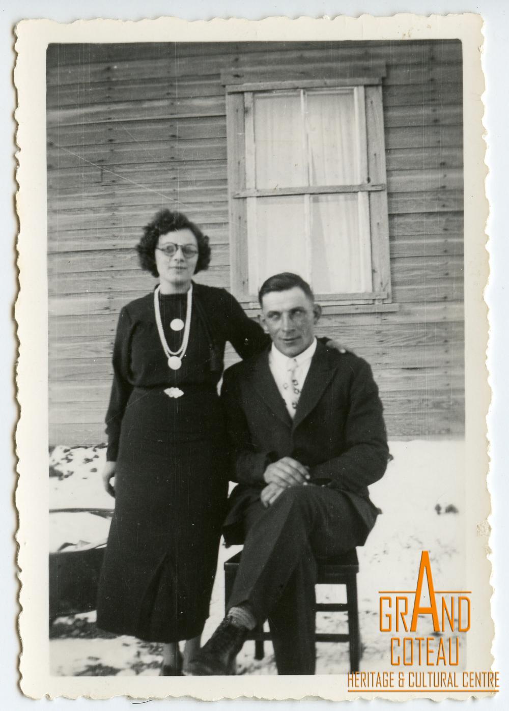 Photographic print, Joseph J. 'Joe' & Veronica 'Vera' Gasnarek, 1935