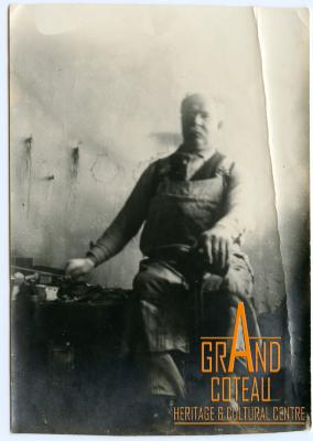 Photographic Print, unidentified man, cobbler