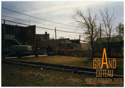 Photographic Print, view of back alley of appx. 300 Centre St and 1st Street West