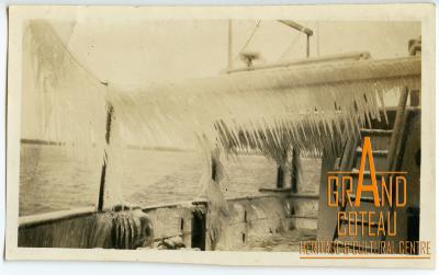 Photographic Print, icicles on a ship