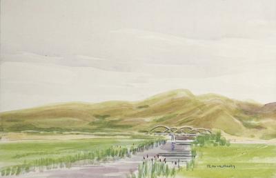 Sketch in Color, Qu'Appelle Creek, Near Fort Qu'Appelle, Sask.