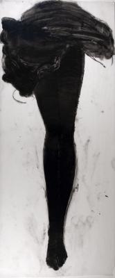 Untitled (black can-can skirt and legs)