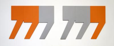 Commas (orange, orange, grey/grey, grey, orange)