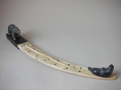 Cribbage Board with Bear and Seal