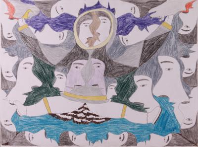Shaman with Spirits or People