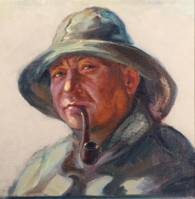 Portrait of a Man in a Sou'wester, Pipe