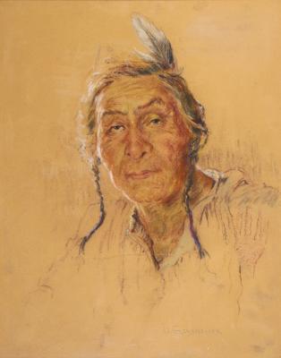 Portrait of a Blackfoot Indian; Indian Head