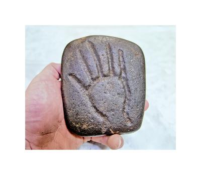 Mississippian stone tablet, 2016, date: approx. 1000. Found 4 miles west Hanley, Saskatchewan, 51.62797, 
-106.43948, about 1914 by Archie G. Reed, Donated by Gary Reed & Family, Wanuskewin Heritage Park, Saskatchewan