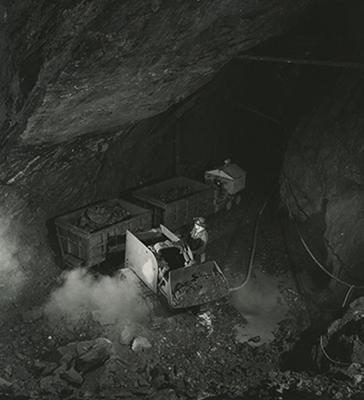 SK: Eldorado Beaverlodge - Mucking out ore in a drift.