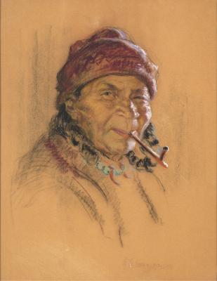 Portrait of Mrs. Mary Stone-Fight, Old Half Breed