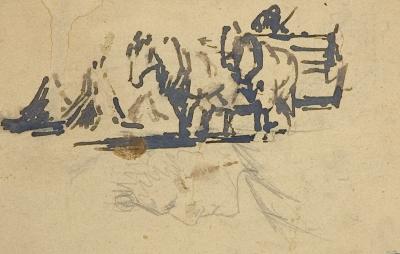Study For Hay Cart at Harvest Time