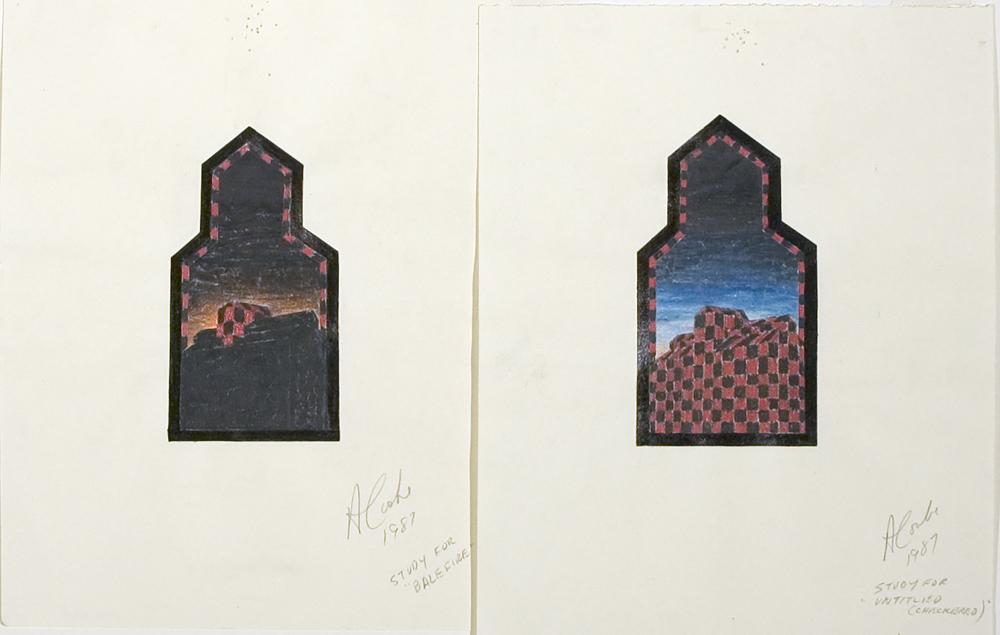 Studies for "Balefire" and "Untitled Checkered"