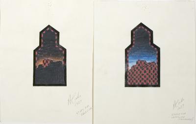 Studies for "Balefire" and "Untitled Checkered"