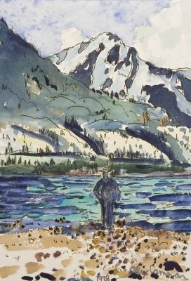 David Along the MacMillan River, Yukon Territory