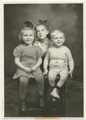 Studio portrait of 3 children