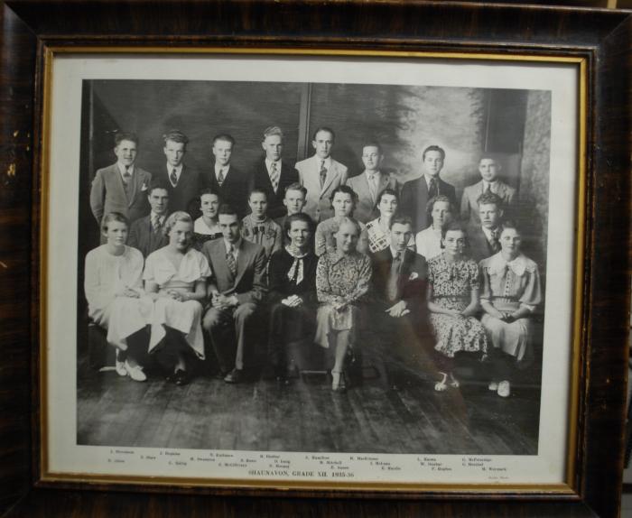 Photographic Print, grade XII / 12, 1935 / 1936, high school graduation