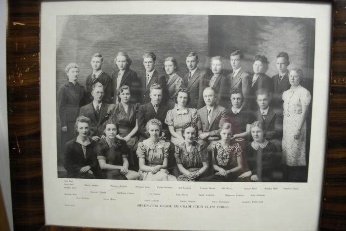 Photographic Print, Grade XII / 12, 1938 / 1939, high school graduation