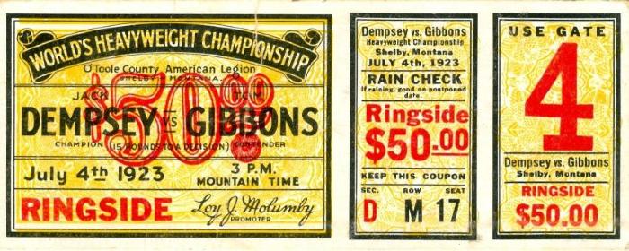 Boxing Fight Ticket Postcard