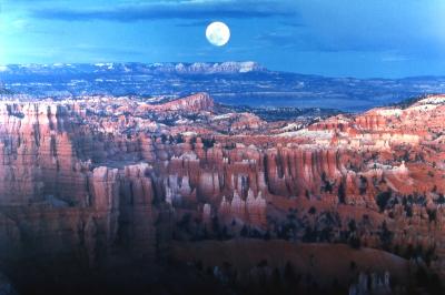 "Moonrise Over Bryce", Advent of Night