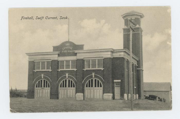 Swift Current Fire Hall Postcard