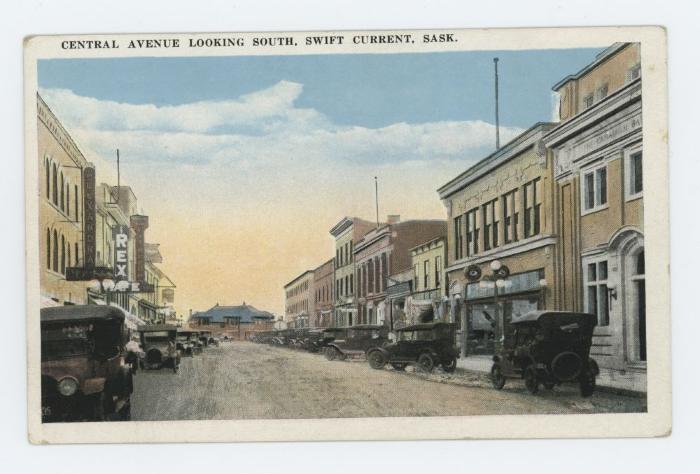 Central Avenue, Swift Current Postcard