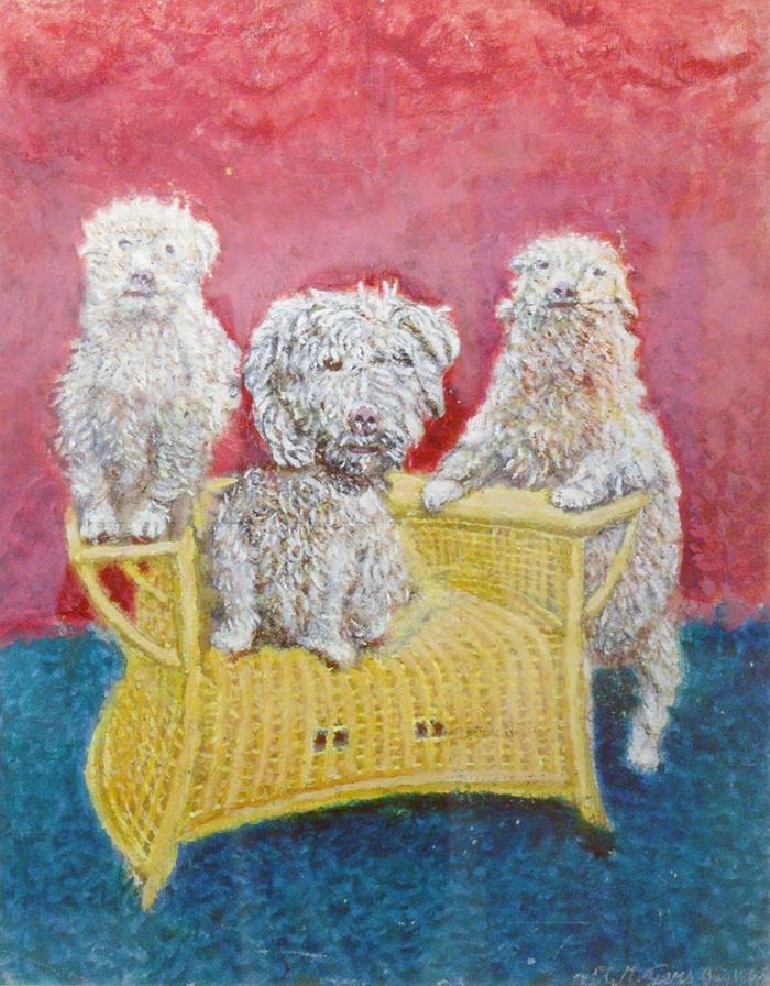 Untitled (dogs on chair)