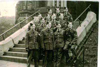 Airmen on Steps (c.1943)