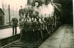 SFTS No. 39 Airmen at Train Station Reproduction