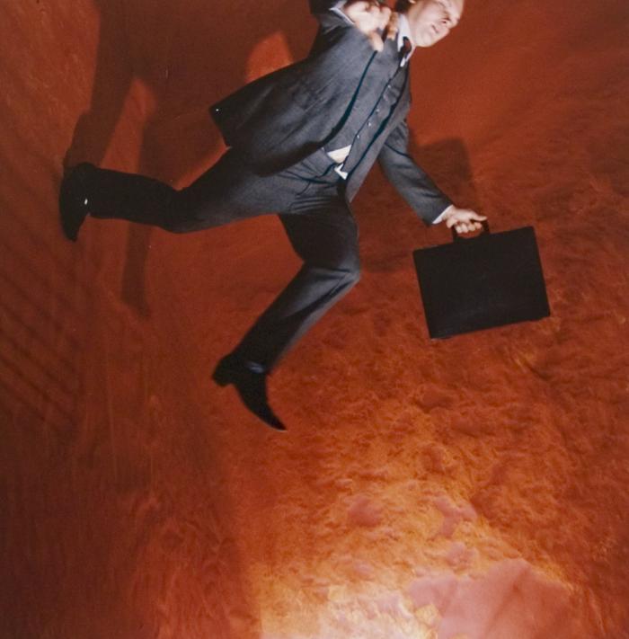 Untitled (Falling with Briefcase)