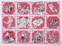 Decorative Tiles for a Men's Washroom (Pink)