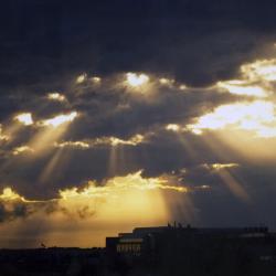 Stratocumulus with Crepuscular Rays