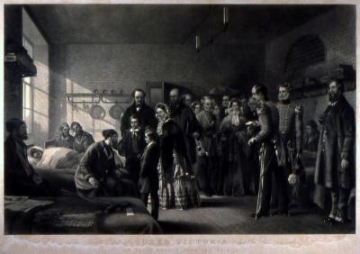 The First Visit of Queen Victoria to Her Wounded Soldiers on Their Return From the Crimea
