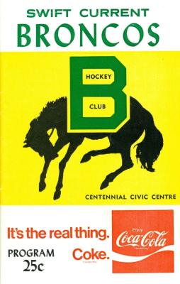 Swift Current Broncos Hockey Season Program (1970)