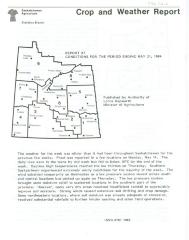 Crop and Weather Report, Saskatchewan Agriculture (1984-05-21)