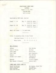 Saskatchewan Summer Games Swimming Schedule (1976)