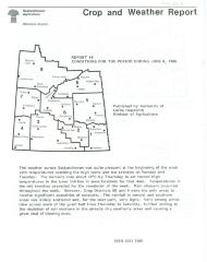 Crop and Weather Report, Saskatchewan Agriculture (1984-06-04)