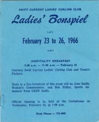 Swift Current Ladies' Curling Club Bonspiel Program (1966)