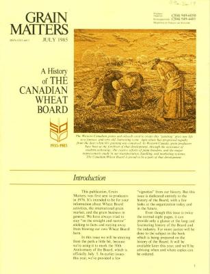 Grain Matters Newsletter (1985-07)