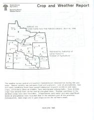 Crop and Weather Report, Saskatchewan Agriculture (1984-07-16)