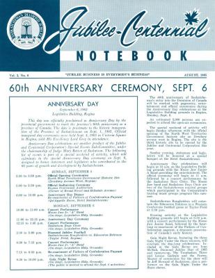 Saskatchewan Jubilee-Centennial Notebook Newsletter (1965-08)